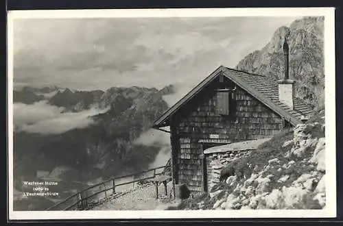 AK Werfener Hütte, Berghütte der Sektion Ö. T. K. Gr. Vindobona D. u. Ö. A. V. im Tennengebirge