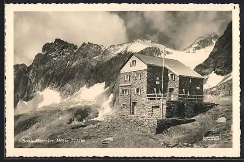 AK Bonn-Matreier Hütte, mit Gebirgspanorama