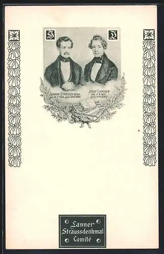 AK Johann Strauss mit Josef Lanner