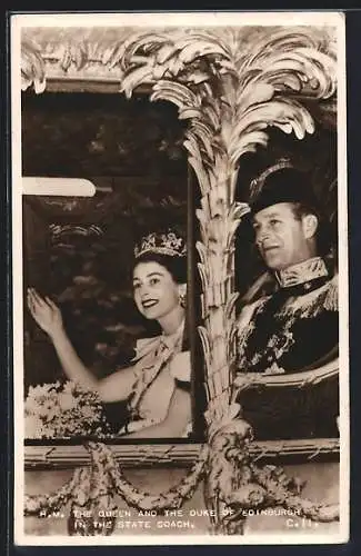 AK Queen Elizabeth and the Duke of Edinburgh in the State Coach