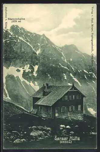 AK Sägewandspitze, Geraer Hütte