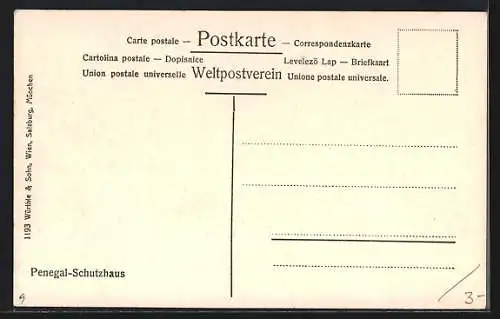 AK Penegal-Schutzhaus, Motiv mit drei Frauen