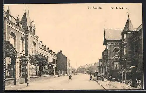 AK La Basse, Rue de la Gare