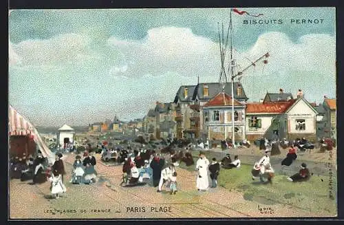 Lithographie Paris, Kekse, La Plage, Biscuits Pernot