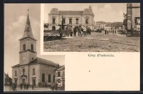 AK Cirey, Strassenpartie & KIrche