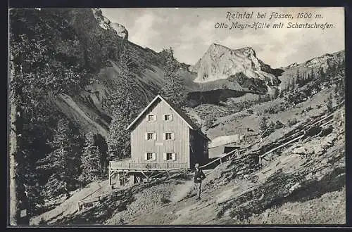 AK Reintal bei Füssen, Otto-Mayr-Hütte mit Schartschrofen