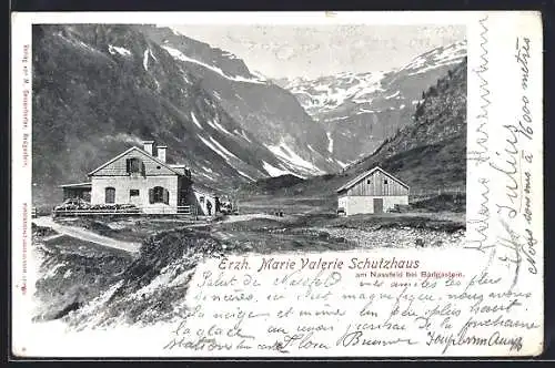 AK Erzh. Marie Valerie Schutzhaus, Berghütte mit Umgebung