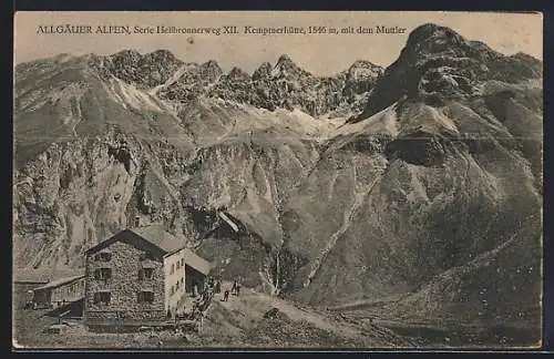 AK Oberstdorf, Kemptnerhütte mit Gebirgspanorama