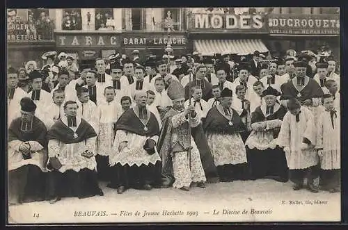 AK Beauvais, Fêtes de Jeanne Hachette 1905, Le Diocèse de Beauvais, Volksfest