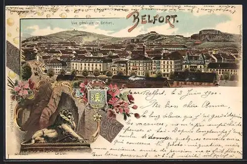 Lithographie Belfort, Vue générale