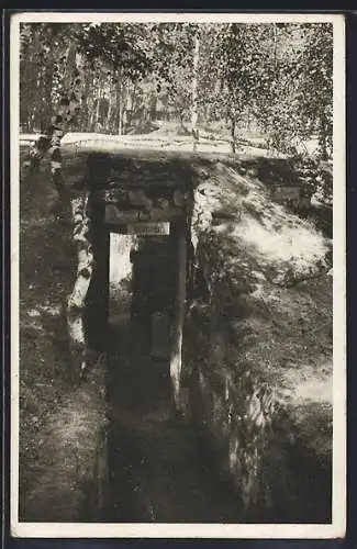 AK Hannover, Feldstellung in der Vahrenwalder Heide, Brunnen