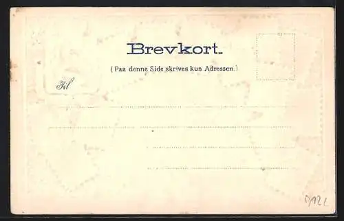 AK Norwegen, Briefmarken und Wappen