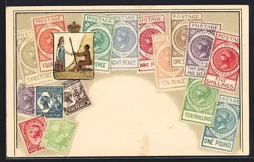 AK Australien, Briefmarkencollection