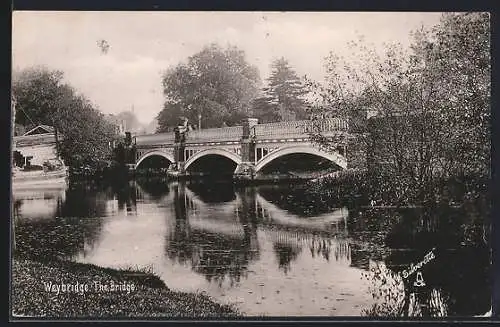 AK Weybridge, The Bridge, Brücke