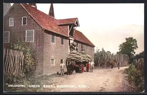 AK Boughton / Kent, Unloading Green Bags