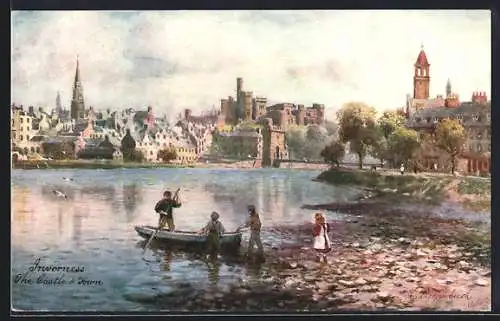 Künstler-AK Raphael Tuck & Sons Nr. 7677: Inverness, The Castle & Town