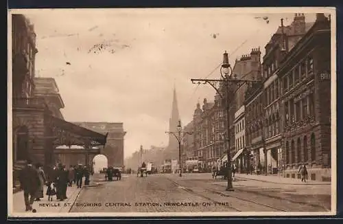 AK Newcastle-on-Tyn, Neville St. showing Central Station