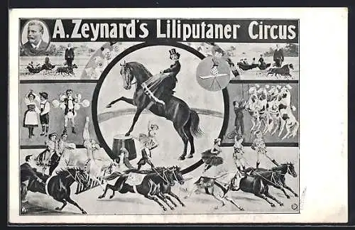 AK A. Zeynard`s Liliputaner Circus