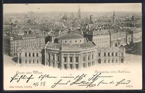 AK Wien, Panorama vom Rathaus