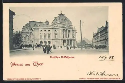 AK Wien, Blick aufs Deutsche Volkstheater