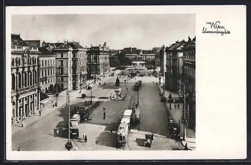 AK Wien, Schwarzenbergplatz mit Strassenbahn