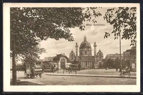 AK Wien, Blick auf die Karlskirche