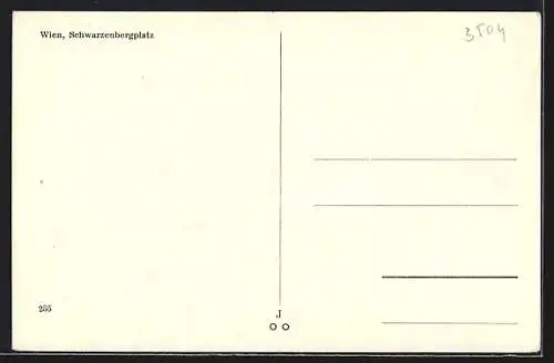 AK Wien, Schwarzenbergplatz mit Strassenbahn