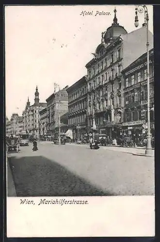 AK Wien, Hotel Palace in der Mariahilferstrasse