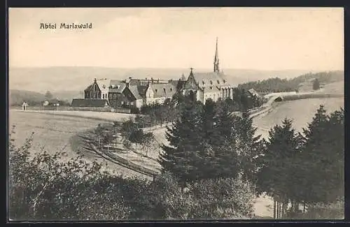 AK Heimbach / Eifel, Panorama mit Blick auf Abtei Mariawald