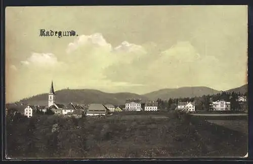 AK Radegund am Schröckl, Ortsansicht mit der Kirche