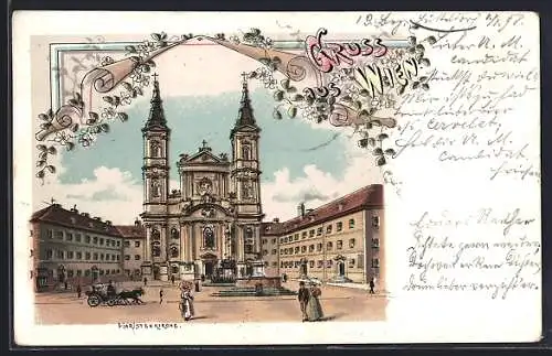 Lithographie Wien, Die Piaristenkirche