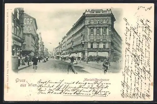 AK Wien, Mariahilferstrasse und Hotel Kummer