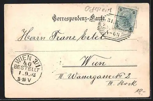 AK Weidling, Ortsansicht mit Umland