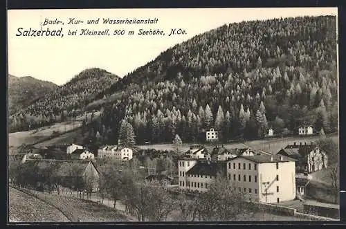 AK Kleinzell /N. Oe., Ortsansicht mit Bade-, Kur- und Wasserheilanstalt Salzerbad