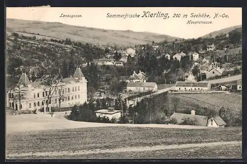 AK Kierling /N.-Oe., Ortsansicht mit Hauptstrasse und Lenaugasse