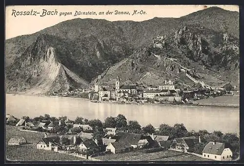 AK Dürnstein a.d. Donau, Ortsansicht mit Rossatz-Bach