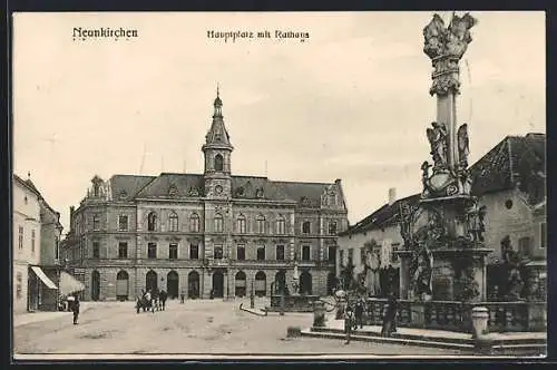 AK Neunkirchen, Hauptplatz mit Rathaus