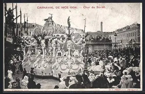 AK Nice, Carnaval 1904, Char du Sérail