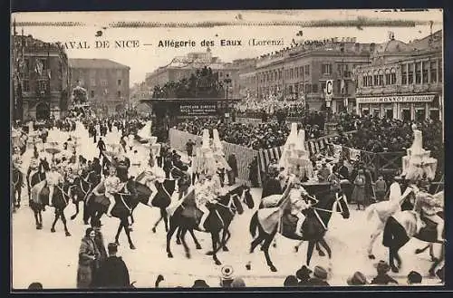 AK Nice, Carnaval, Allégorie des Eaux