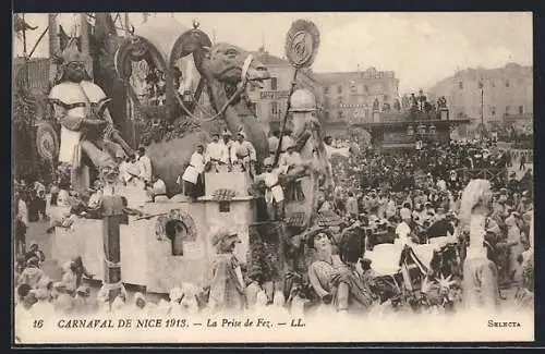 AK Nice, Carnaval 1913, La Prise de Fez