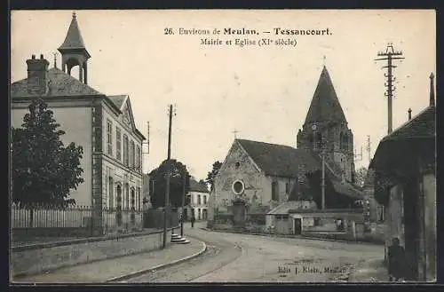 AK Tessancourt /Meulan, Mairie et Eglise