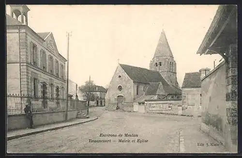 AK Tessancourt /Meulan, Mairie et Eglise