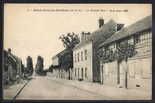 AK Saint-Nom-la-Breteche, La Grande Rue, Strassenpartie