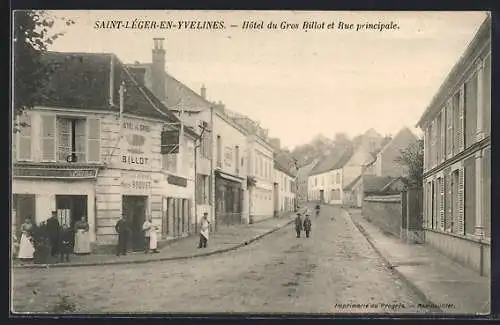 AK Saint-Leger-en-Yvelines, Hotel du Gros Billot et Rue principale