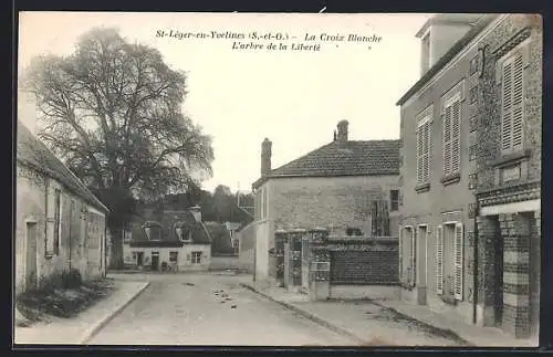 AK St-Léger-en-Yvelines, La Croix Blanche, l`arbre de la Liberté