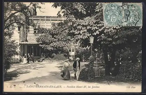 AK Saint-Germain-en-Laye, Pavillon Henri IV, les Jardins