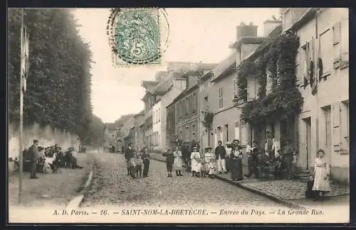 AK Saint-Nom-la-Bretèche, Entrée du pays, La Grande Rue