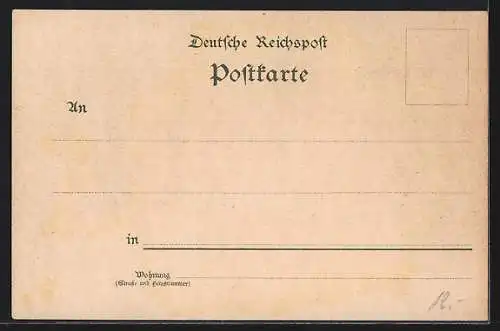 Lithographie Berlin, Gewerbe-Ausstellung 1896, Spandauer Thor