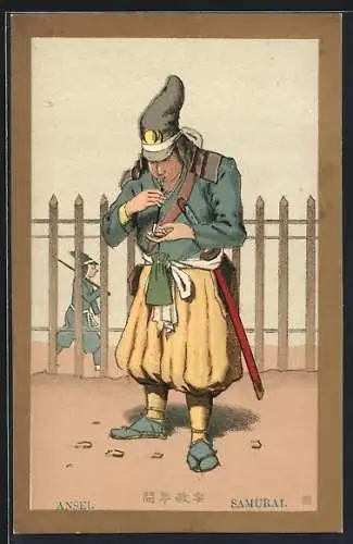 AK Samurai ist mit Stäbchen