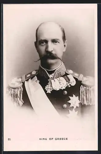 AK König Georg I. von Griechenland in Uniform